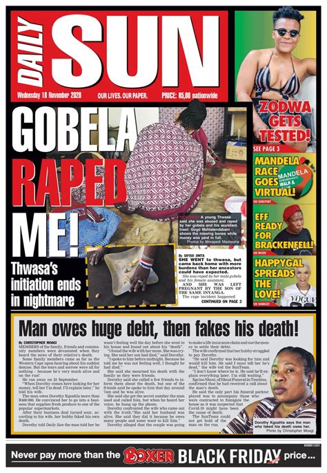 village sun newspaper|daily sun sa today's newspaper.